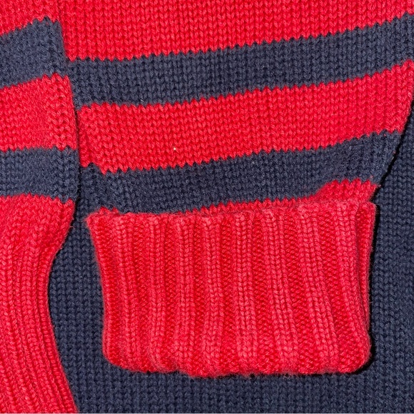 Vintage Sz L Polo Ralph Lauren Americana Sweater Red White Blue 100% Cotton 1992 - Picture 8 of 16